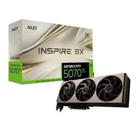 TARJETA GRAFICA MSI RTX 5070 TI INSPIRE TRIFAN 16GB DDR7X